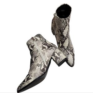 Madden Girl Dafni Snakeskin Ankle Bootie Boots